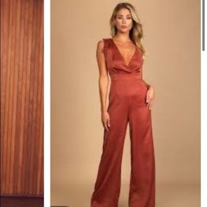LULUS Satin jumpsuit